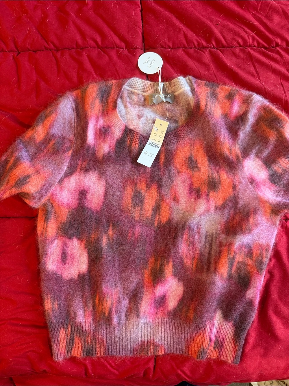 JCrew short sleeve brushed cashmere sweater nwt size xs